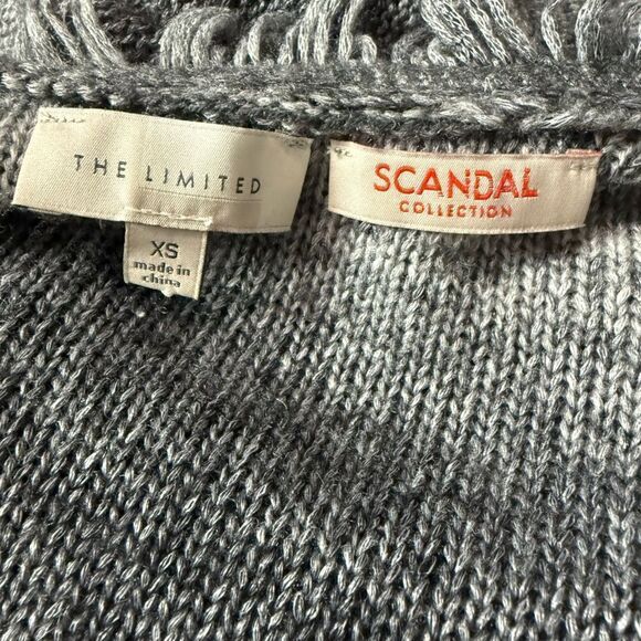 The Limited Scandal Collection Gray & Black Knit Cardigan - Picture 5 of 6